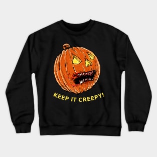 Evil Pumpkin Keep it Creepy Crewneck Sweatshirt